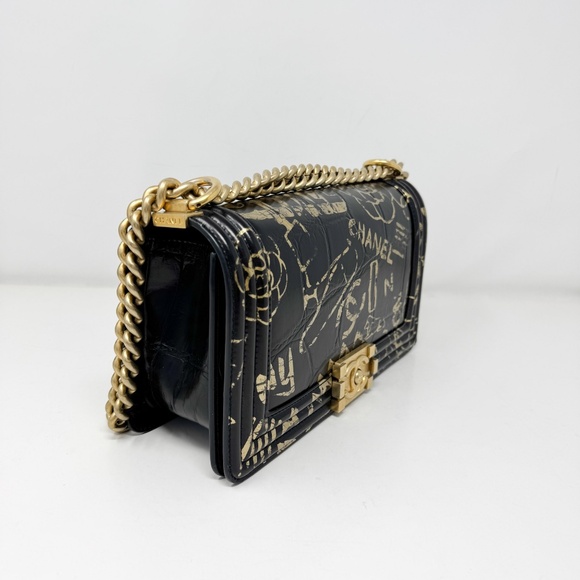 Chanel Embossed Graffiti Medium Boy Bag - Picture 2 of 9